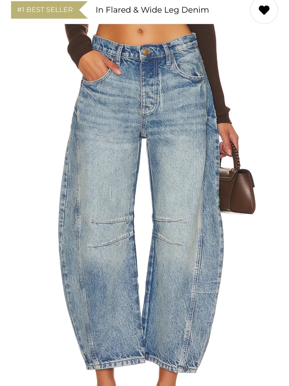 Free People Light Blue Wide Leg Flare Jeans